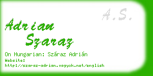 adrian szaraz business card